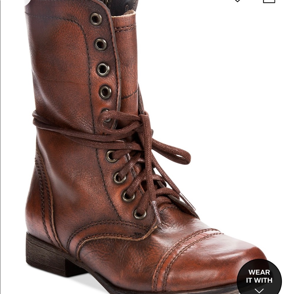Steve Madden Troopa combat boots.